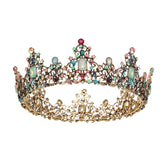 SWEETV Corona Barroca Reina Frente: brillo elegante para bodas y sesiones fotográficas.