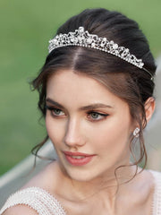SWEETV tiara altura 1.2 pulgadas y diámetro 5.3, ajuste cómodo