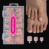SWRITATSK uñas frances para pie, tips preformados para un aspecto natural