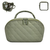 Bolsa de maquillaje SXS LACONIC acolchada para organización y acceso rápido.