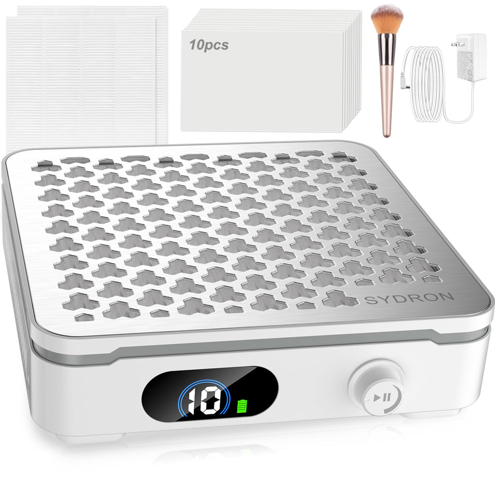 SYDRON recolector de polvo para uñas con succión 1000Pa en acción para un taller limpio