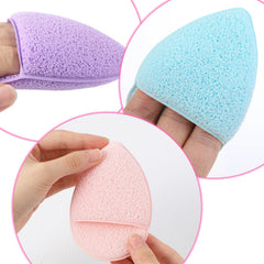 SynHHnergyx esponjas faciales color azul para control preciso y limpieza detallada.