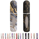 Syyflibb atomizador de perfume 5 ml con patrón mármol negro para viaje y estilo.