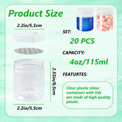 Szsrcywd jarras de 4oz con tapa hermética, perfectas para viajar con cosméticos.