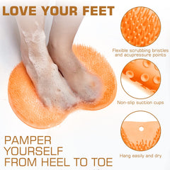 SZZYXD cepillos exfoliantes para pies alcanzan entre los dedos para mayor limpieza.