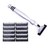 Taconic Shave, manija cromada de peso equilibrado para control preciso en el afeitado.