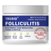 TAGRID Folliculitis Cream bottle close-up showing lightweight hydration.