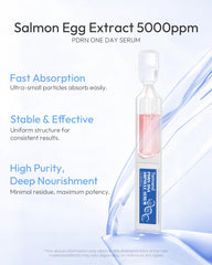Taimand Salmon DNA PDRN Serum, ampolla individual, conveniente para uso diario.