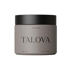 Talova balsamo embotellado para rostro ofrece cuidado nutritivo para piel seca
