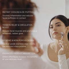 TALOVA rodillo para ojos en acero 304 reduce hinchazón y cansancio.