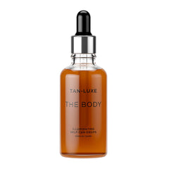 Tan-Luxe The Body: botella de gotas iluminadoras para bronceado natural.
