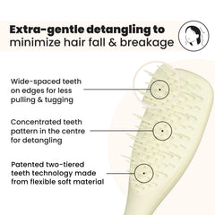 Tangle Teezer: patrón central de dientes para menor tensión al peinar.
