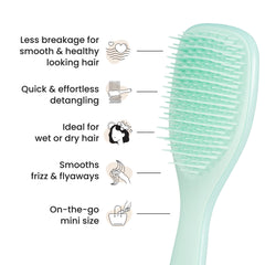 Tangle Teezer dientes suaves, desenreda cabello mojado o seco sin tirar.