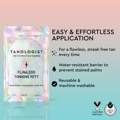 Tanologist Flawless: guante protector para manos libres de manchas durante el bronceado.