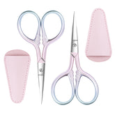 Tashow tijeras para cejas con puntas para precisión en cejas y vello facial.