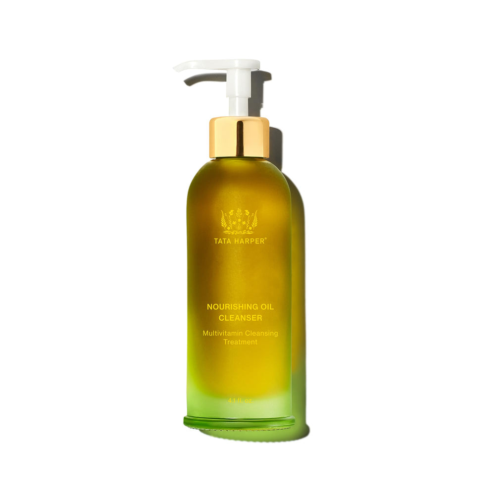 Tata Harper Nourishing Oil Cleanser, frasco-aceite para desmaquillar y nutrir la piel.