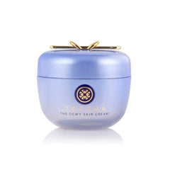 TATCHA The Dewy Skin Cream en envase de vidrio ofrece hidratación profunda para la piel.