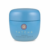 TATCHA Indigo Overnight Repair frasco: calma irritaciones nocturnas.