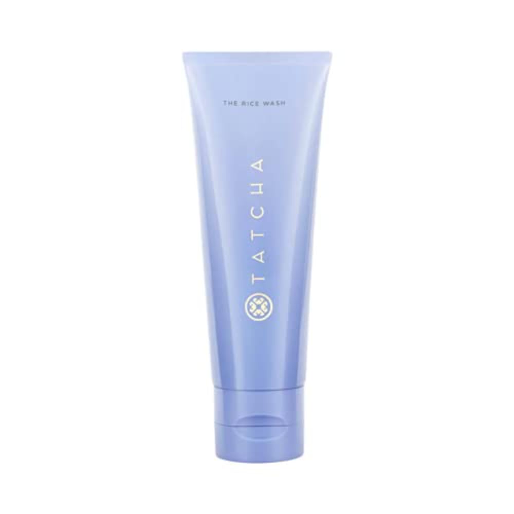 TATCHA lavado de arroz cremoso en frasco; limpieza suave para piel luminosa