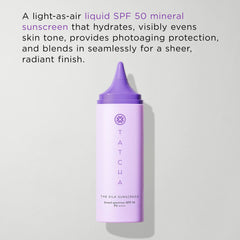 TATCHA The Silk Sunscreen : texture crème légère qui s'étale facilement.