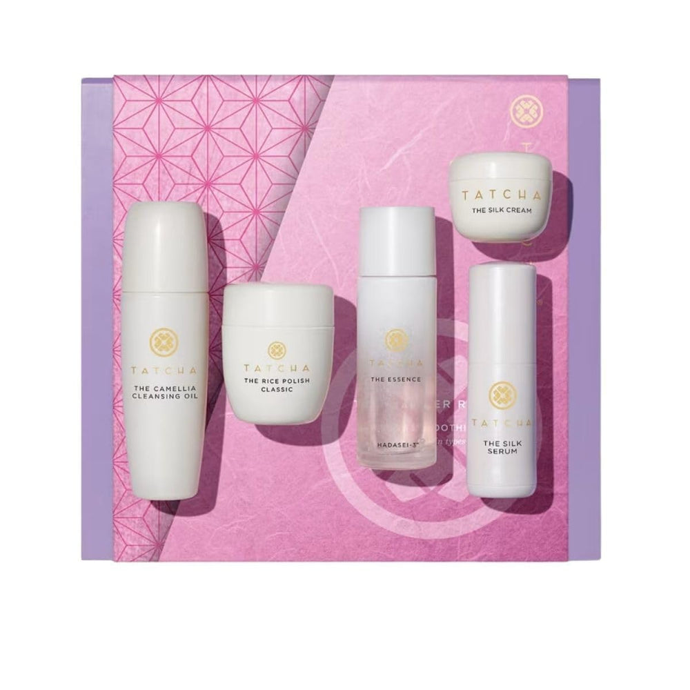 TATCHA Starter Ritual Set: aceite limpiador camellia, purifica y retira maquillaje, suave para piel sensible.