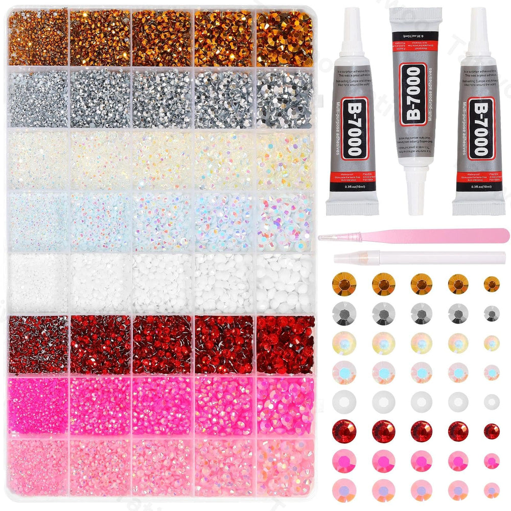 Kit Tatiwoo de resinas multicolor 30000 piezas para personalizar prendas y accesorios