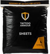 Tattoo Armour: empaque de hojas grandes para curación suave.