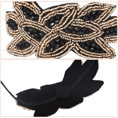 Diadema de Tatuo en plata con cuentas y cristales brillantes para eventos nocturnos