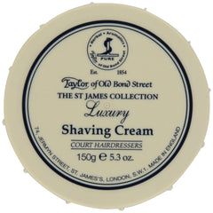 Taylor of Old Bond Street St. James crema de afeitar en cuenco para un afeitado suave y cómodo