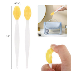 Tbestmax brocha exfoliante labial doble cara dorso para masajear