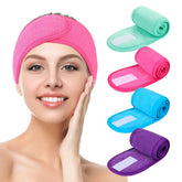 TDHDIKE banda facial spa azul para mantener el cabello recogido durante el cuidado.