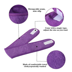 TDHDIKE banda facial spa morada para spa en casa y comodidad.