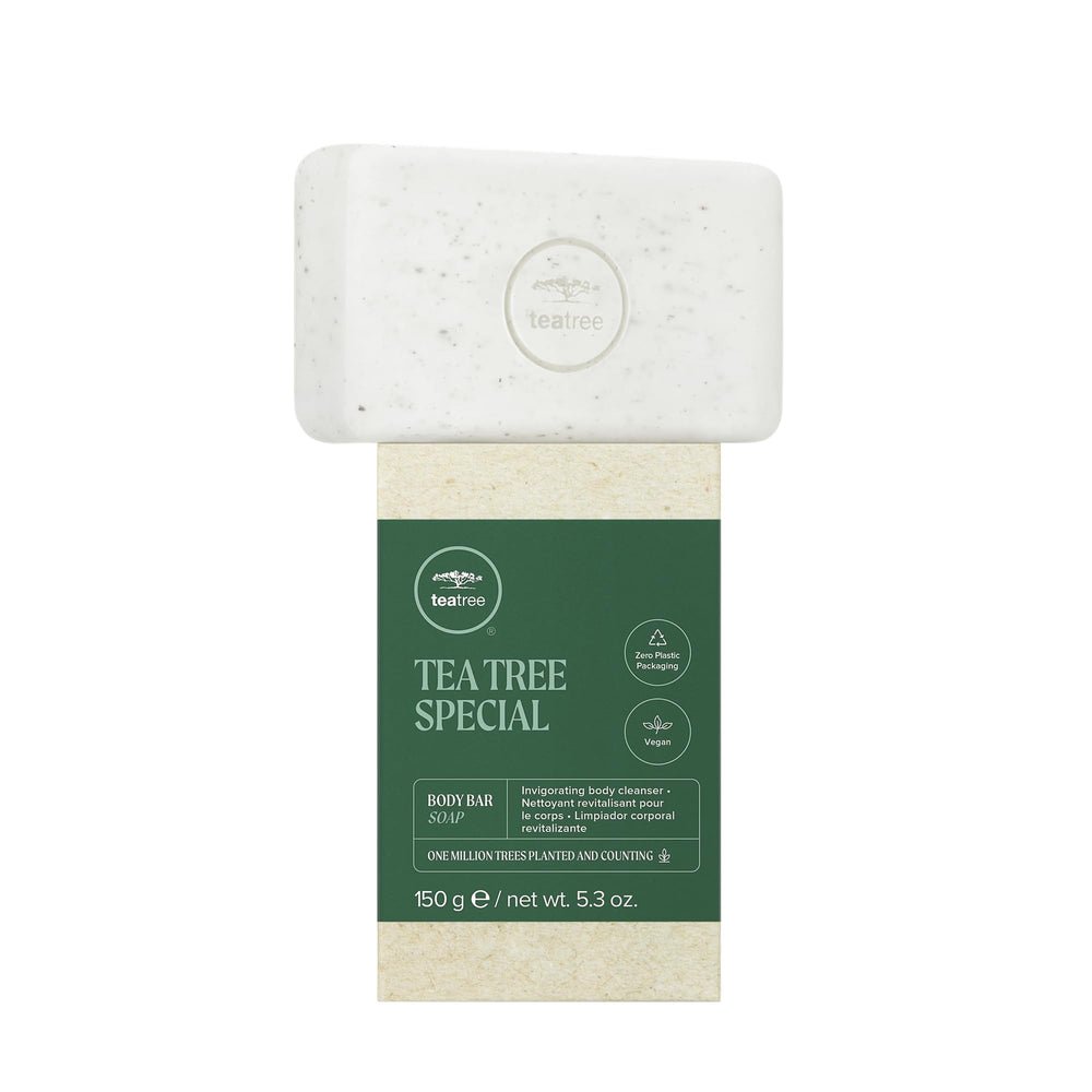 Tea Tree barra jabón limpieza profunda con espuma abundante para toda la piel.
