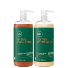 Tea Tree Color Special Color: botella de champú para color con protección y brillo.