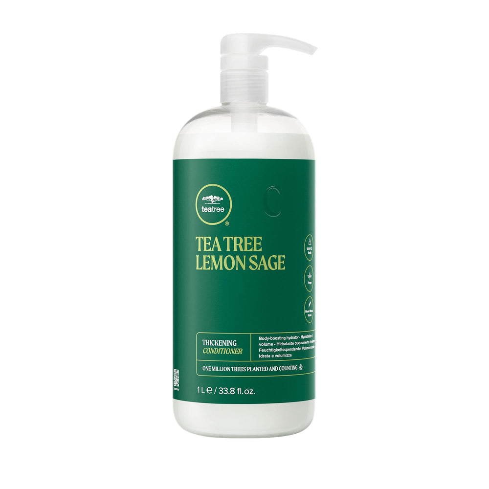 Tea Tree Acondicionador Engrosante Limón y Salvia en botella, aporta cuerpo y brillo