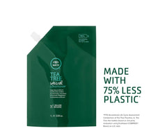 Bolsas de recarga de un litro Tea Tree, opción ecológica y ahorro de espacio.