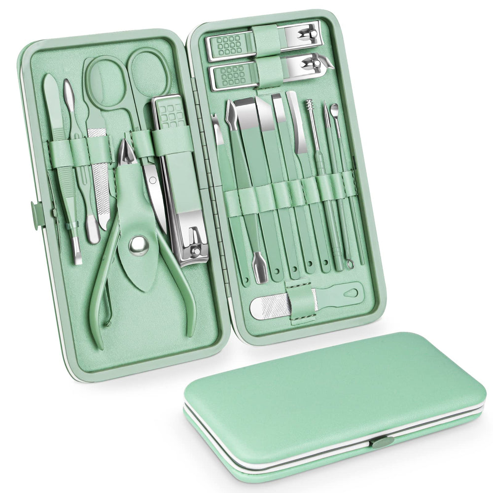 Conjunto Teamkio manicura 18 piezas en acero inoxidable para cortes precisos.