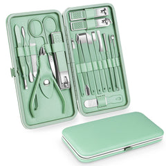 Conjunto Teamkio manicura 18 piezas en acero inoxidable para cortes precisos.