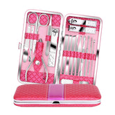 Teamkio set de manicura 18 piezas en estuche, organizado para viaje.
