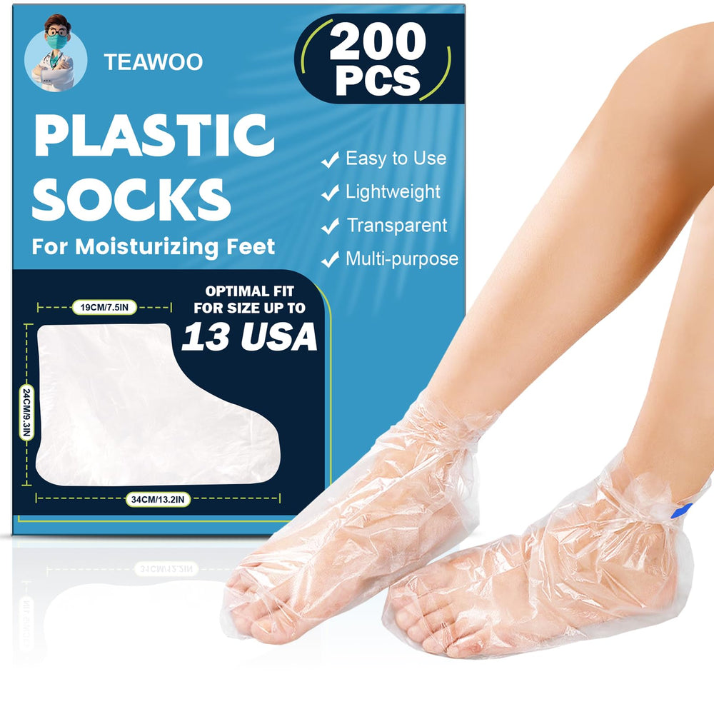 TEAWOO cubiertas para pies: paquete de 200 pares para uso en casa y salón