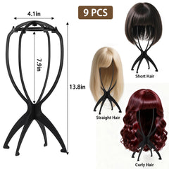 Tecbeauty soporte para pelucas de plástico denso; duradero y estable.