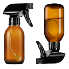 Tecohouse botella de vidrio ámbar 4oz con atomizador ajustable para ángulo de 360 grados.