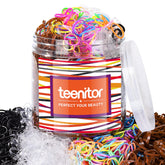 Teenitor bandas elasticas 2000 unidades para peinados duraderos y organización.