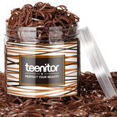 Teenitor bandas elasticas para cabello, color marrón claro, paquete grande de 2000, ideal para peinados diarios.