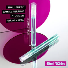 Teenitor botella perfume transparente 10ml, visualiza el nivel
