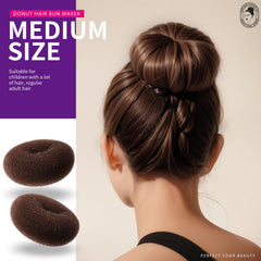 Teenitor donut bun mediano para cabello normal de adultos