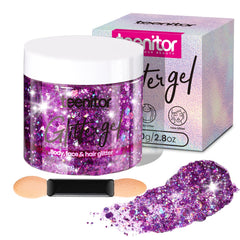 Teenitor gel brillo cuerpo púrpura - aplicación suave para una apariencia llamativa.