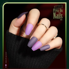 Teenitor glossy coffin nails in twelve colors for vibrant shine.