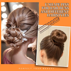 Teenitor horquillas para pelo marrón de 2-36 pulgadas, ideal para moños.