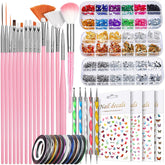 Teenitor kit de brochas para arte de uñas, precisión para diseños detallados.